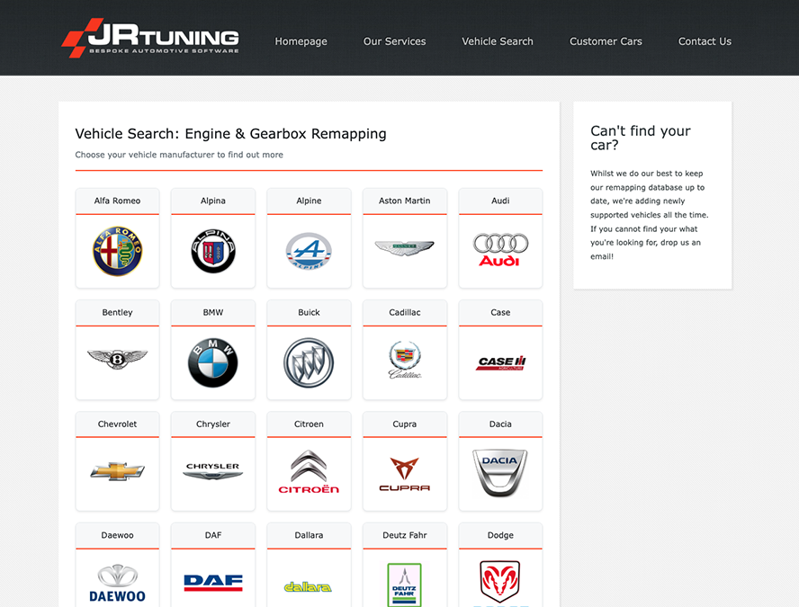 ECU Remapping Company Website Screenshot